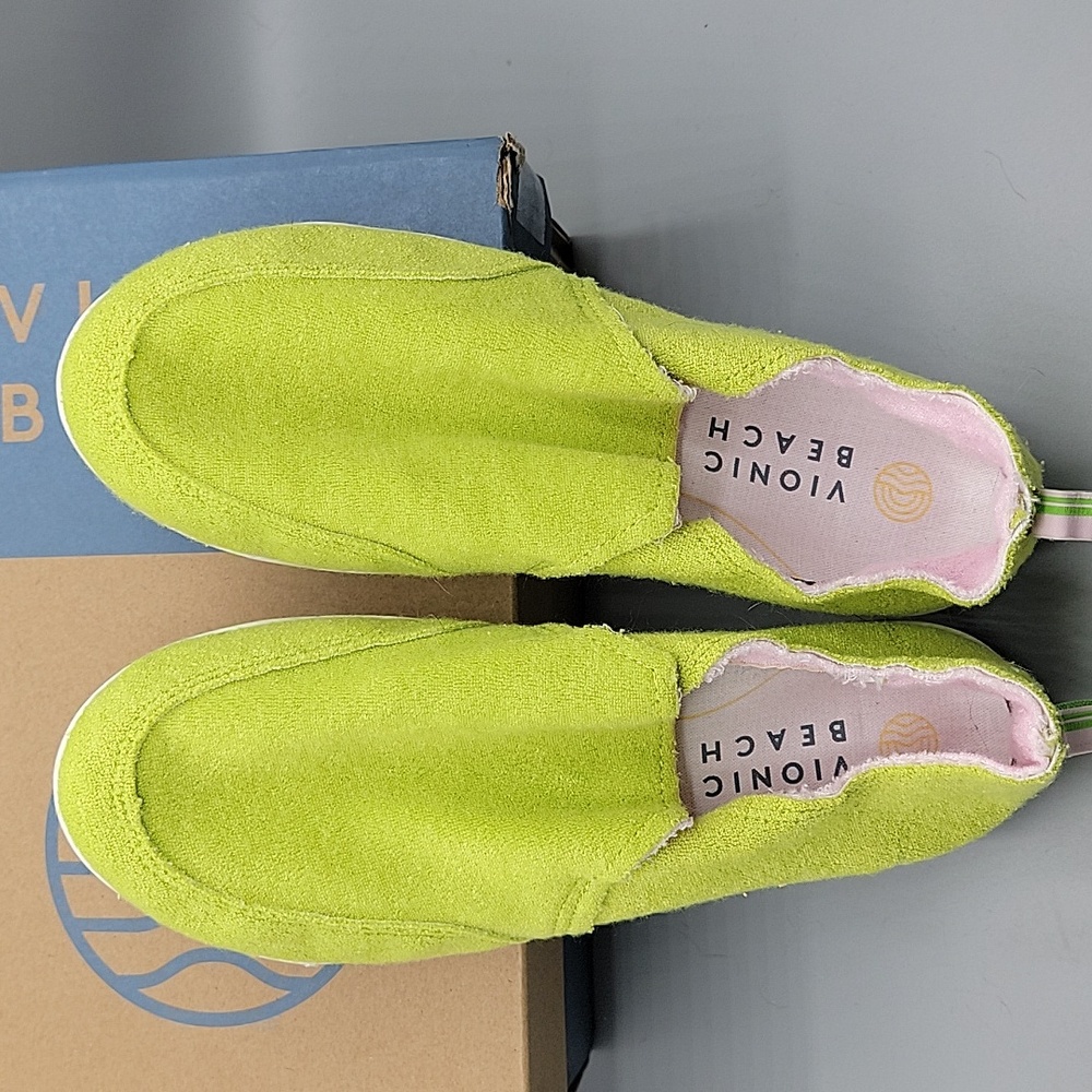 Vionic Malibu LIME Terry Sneakers size 8 - Picture 3 of 10